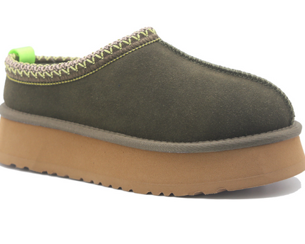 Bottes de neige à semelle épaisse tissées de style ethnique pour femmes