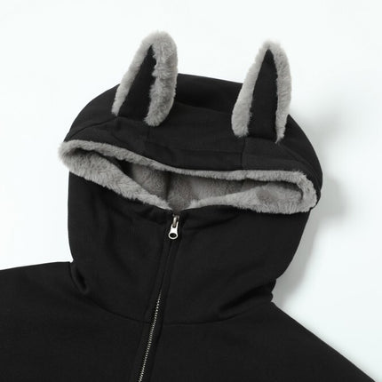 Street Fashion Zipper Hooded Sweatshirt for Men