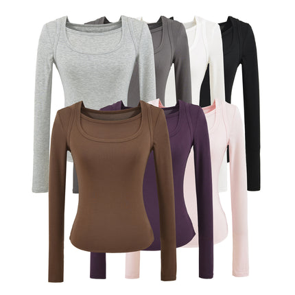 Maglietta a maniche lunghe slim fit per donne