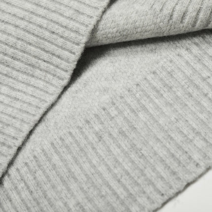 Einfacher einfarbiger semi-hoher Kragenpullover – Lockere Passform Unisex Strickwaren