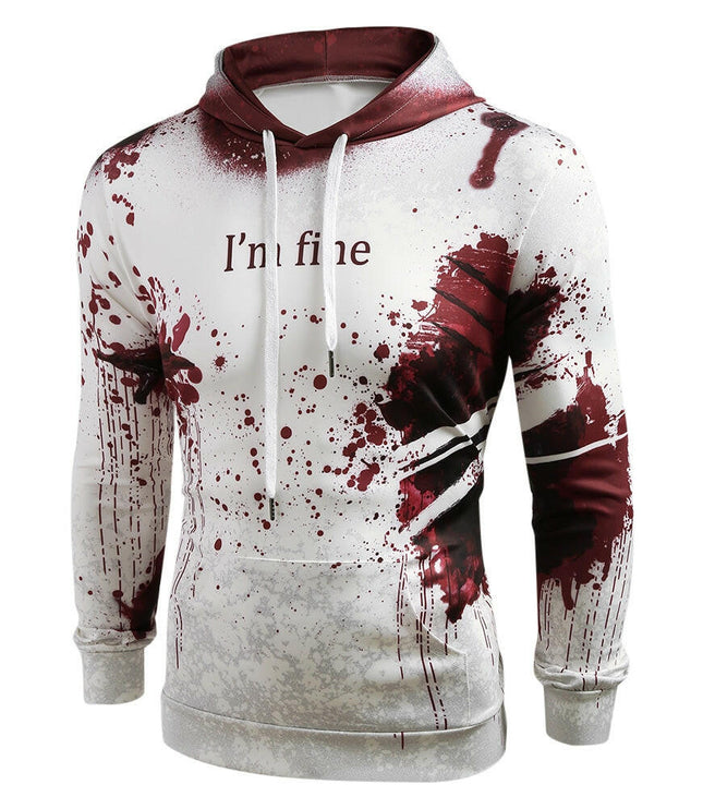 Casual Halloween Letter Print Hoodie: Spook-tacular Style!