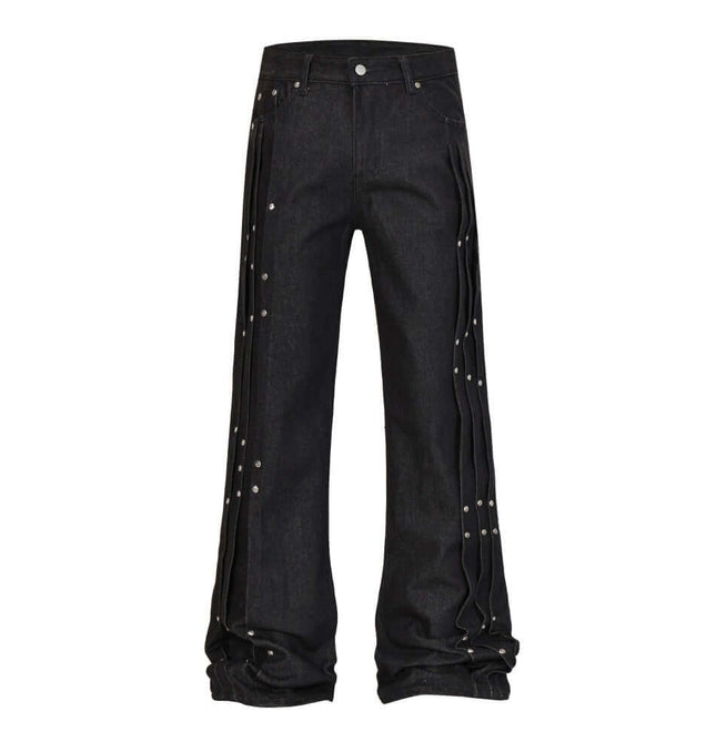 Front view of Wide Leg Pants - Grozavu brand streetwear