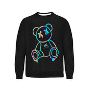 Black Graphic Sweater – Grozavu Neon Bear Edition