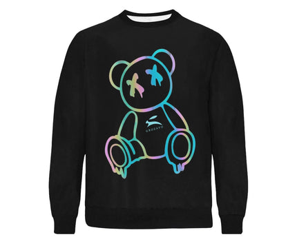 Black Graphic Sweater – Grozavu Neon Bear Edition