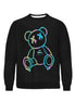 Maglione Grafico Nero – Grozavu Neon Bear Edition