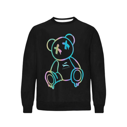 Black Graphic Sweater – Grozavu Neon Bear Edition