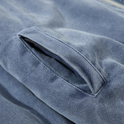 Woolen Collar Cotton Jacket With Fleece