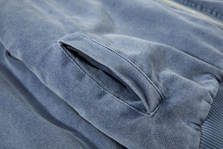 Woolen Collar Cotton Jacket With Fleece