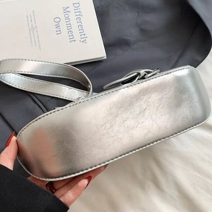 PU Leather Buckle Shoulder Bag