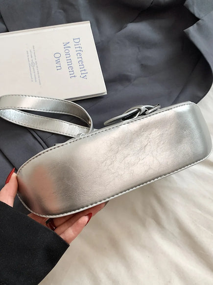 PU-Leder Schnallen Schultertasche