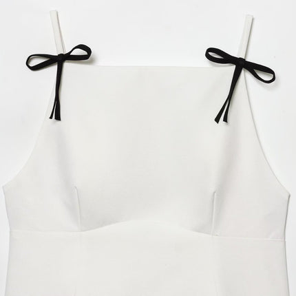 Style Women's Fashion Bow Detail Strap Top