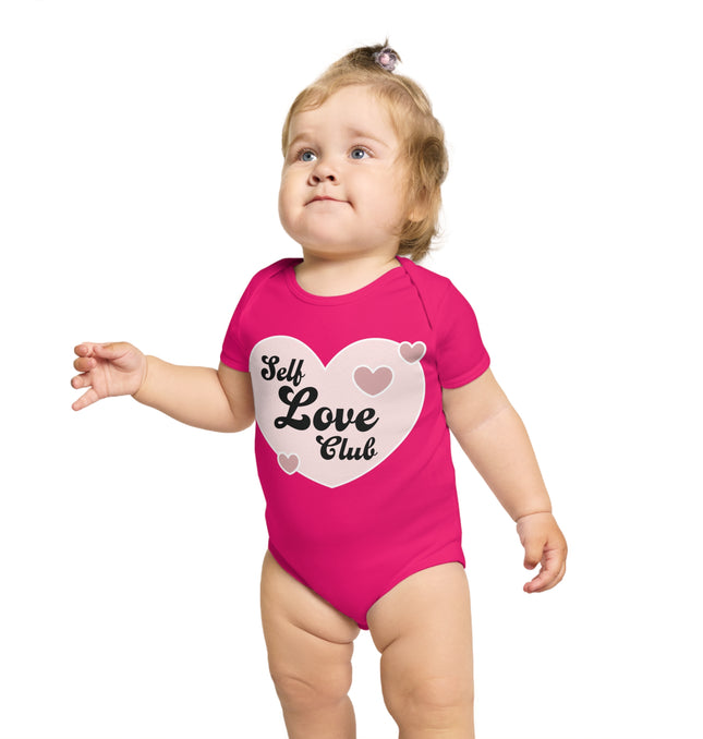 Self Love Club Short Sleeve Baby Bodysuit - Cute Infant Apparel for New Parents