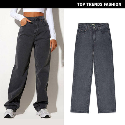 Rock Your Style: High Waist Gray Denim Trousers, Perfect with Hot Girl Jeans! at €50.99