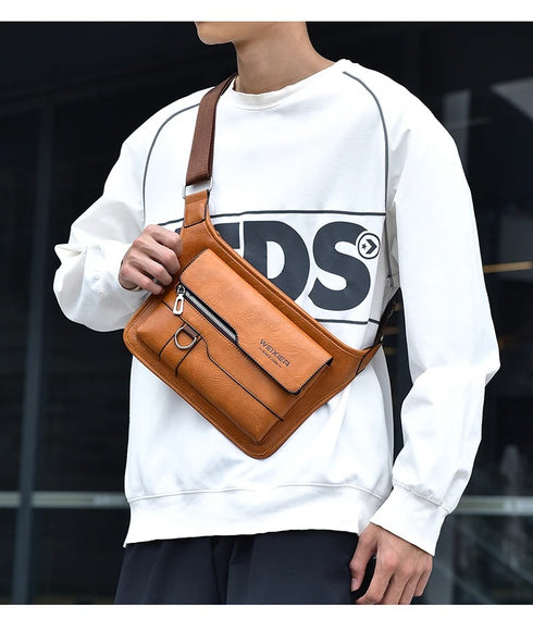 Men's large capacity waterproof chest bag