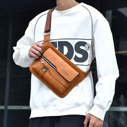 Men's large capacity waterproof chest bag