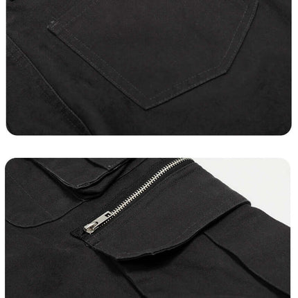 Multi-Pocket Work Pants – Straight Leg Fit featuring a close-up view of practical pockets and stylish design.