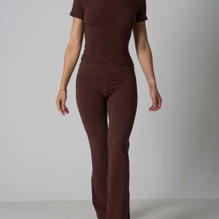 Ensemble de yoga en jersey de coton coupe décontractée