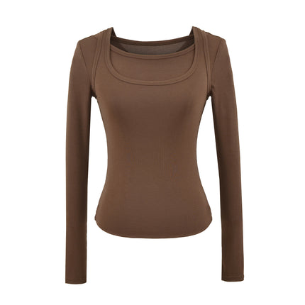 Maglietta a maniche lunghe slim fit per donne