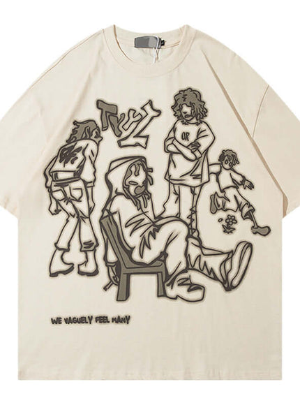 Model wearing Black short sleeve t-shirt by Grozavu