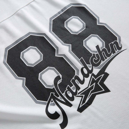 Digital Print Jersey TShirt - Loose Fit featuring a bold 88 graphic design and sleek Nandchn branding.