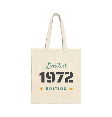 Limited Edition 1972 Cotton Canvas Tote Bag - Stylish & Eco-Friendly