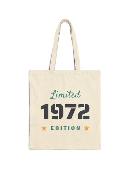 Limited Edition 1972 Cotton Canvas Tote Bag - Stylish & Eco-Friendly