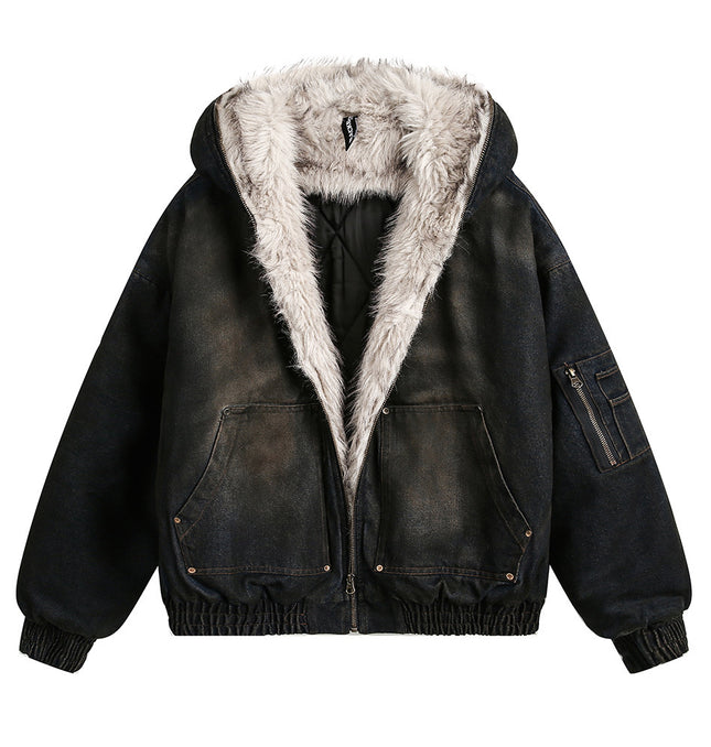 Pocket decoration denim cotton jacket