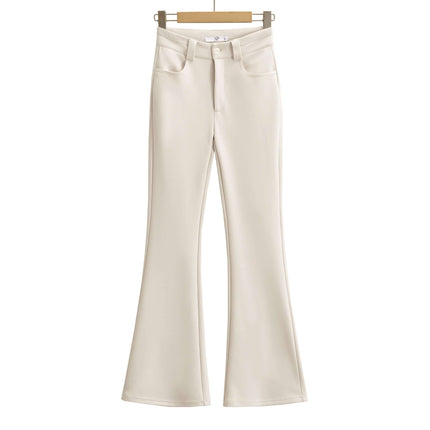 High Elastic Micro Flare Casual Pants