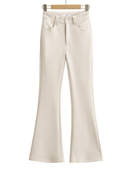 High Elastic Micro Flare Casual Pants