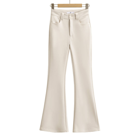 High Elastic Micro Flare Casual Pants