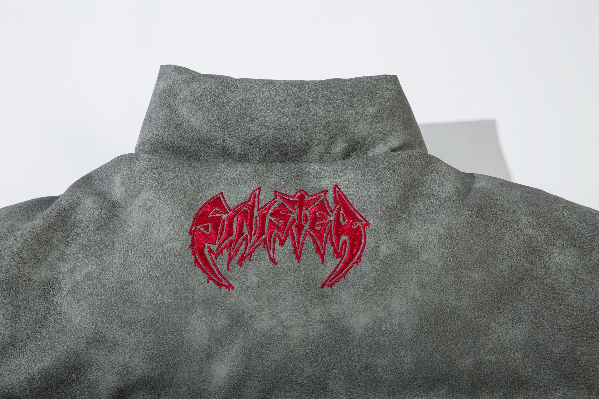 Leather Jacket Flame Embroidered Cotton Jacket For Men