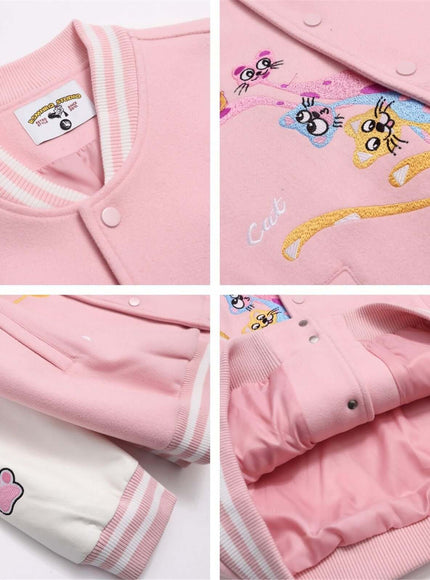 Pink color block fun peek with Grozavu logo