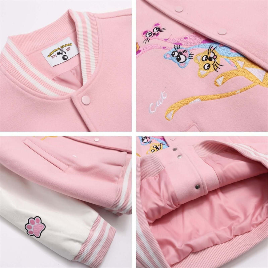 Pink color block fun peek with Grozavu logo