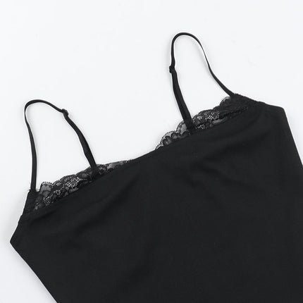 Patchwork Lace Camisole Top – Slim Fit