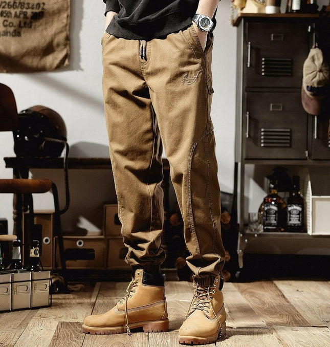 Grozavu Luxe: Autumn's High-End Work Suit Pants for Men, Elevating Casual Style at €67.99