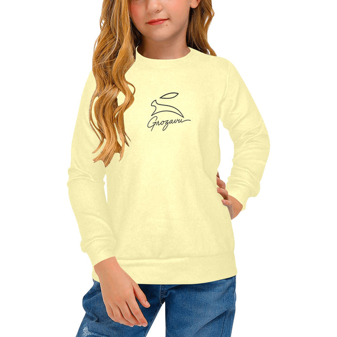 Girls Cotton Sweater – Grozavu Bunny Yellow