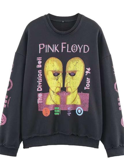 Model wearing Dark Gray graphic hoodie by Grozavu