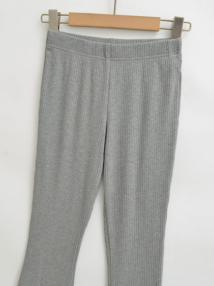 Slim fit low waist slightly flared pants