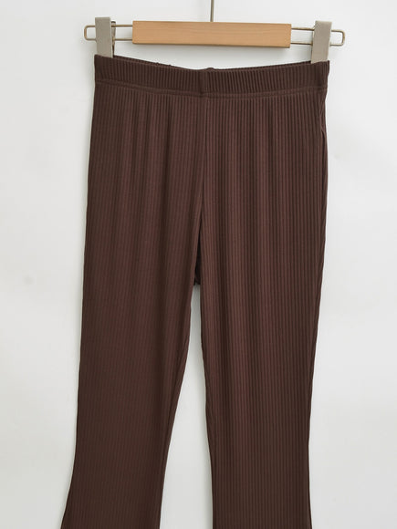 Slim fit low waist slightly flared pants