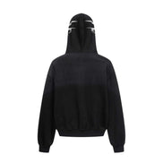 Flame letter zip hoodie | High street streetwear jacket | Unisex loose fit hoodie | Trendy flame print sweatshirt | Casual zip-up hoodie black | Purple streetwear hoodie