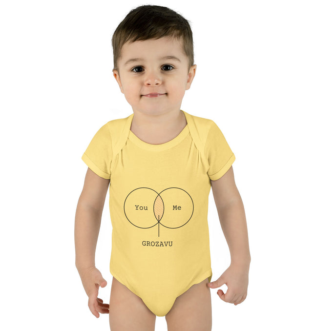 You Me Baby Bodysuit - Cute Infant Orange Outfit for Celebrations