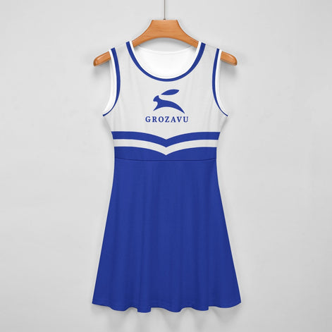 Grozavu Women’s Cheerleading Dress – Sleeveless Round Neck