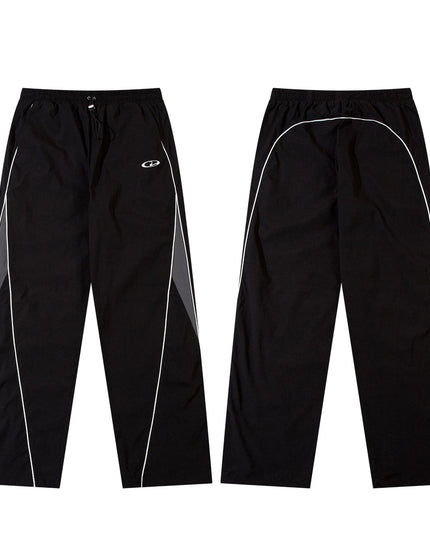 Retro functional style patchwork outdoor charging casual pants