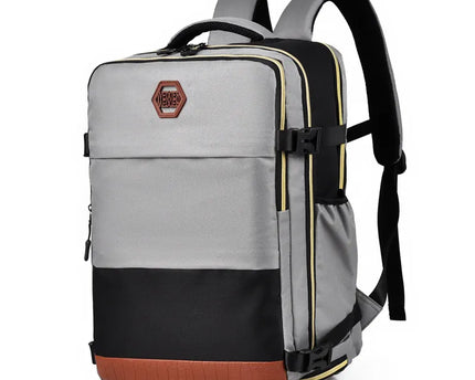 Farbblock Mehrfach-Taschen Rucksack Tasche