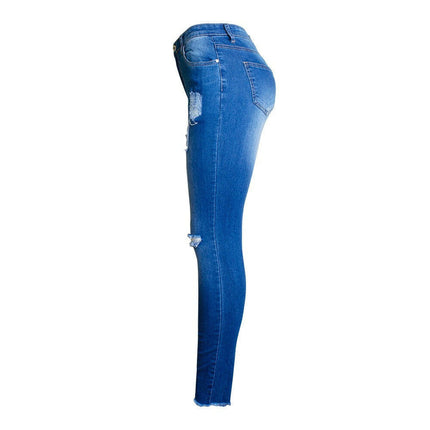 Grozavu Ripped Knees Jeans: Distressed Style at €49.00