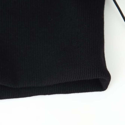 Stand Collar Zip Jacket – Casual Fit, close-up of the textured black fabric and cuff detail.