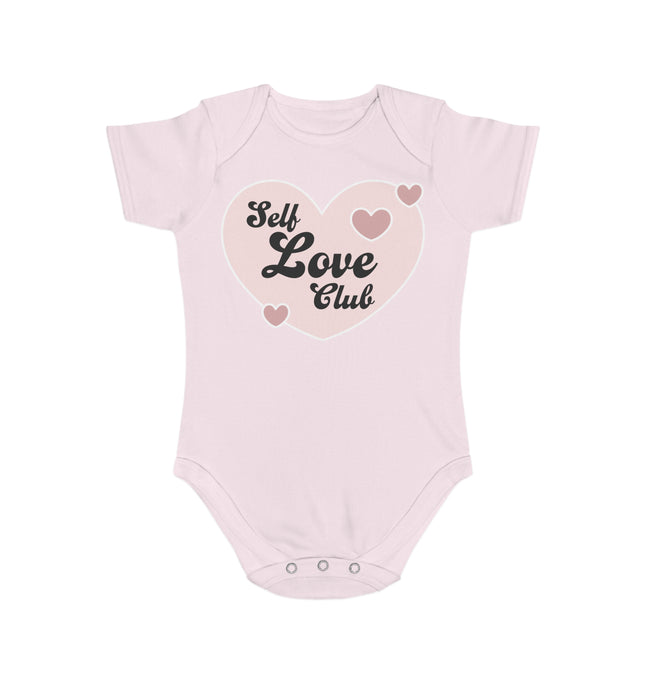 Self Love Club Short Sleeve Baby Bodysuit - Cute Infant Apparel for New Parents