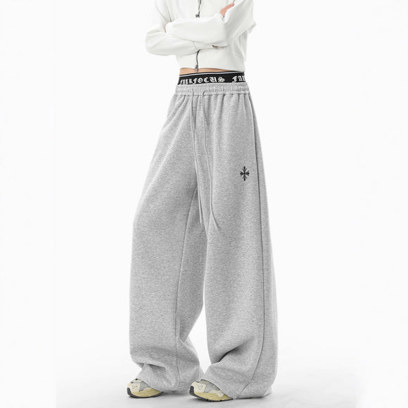 Pantalons décontractés à taille élastique réversibles pour hommes, hiver, coupe ample, pantalons de jogging, mode urbaine, style décontracté, jambes larges