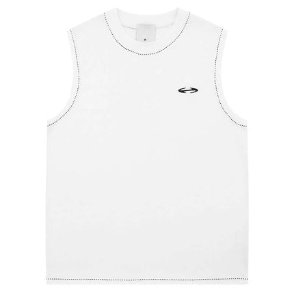 Camiseta sin mangas a rayas de colores - Corte holgado