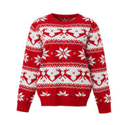 Ladies' Christmas sweater jacquard reindeer pullover warm knit sweater